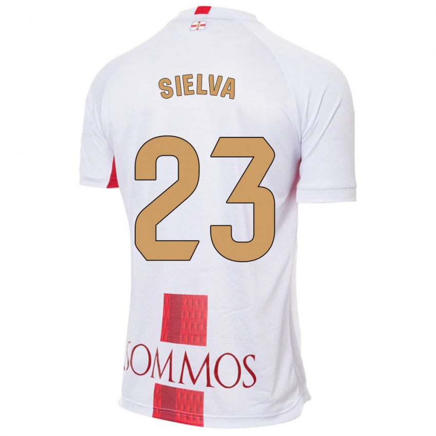 Kinder Óscar Sielva #23 Weiß Auswärtstrikot Trikot 2023/24 T-Shirt Schweiz