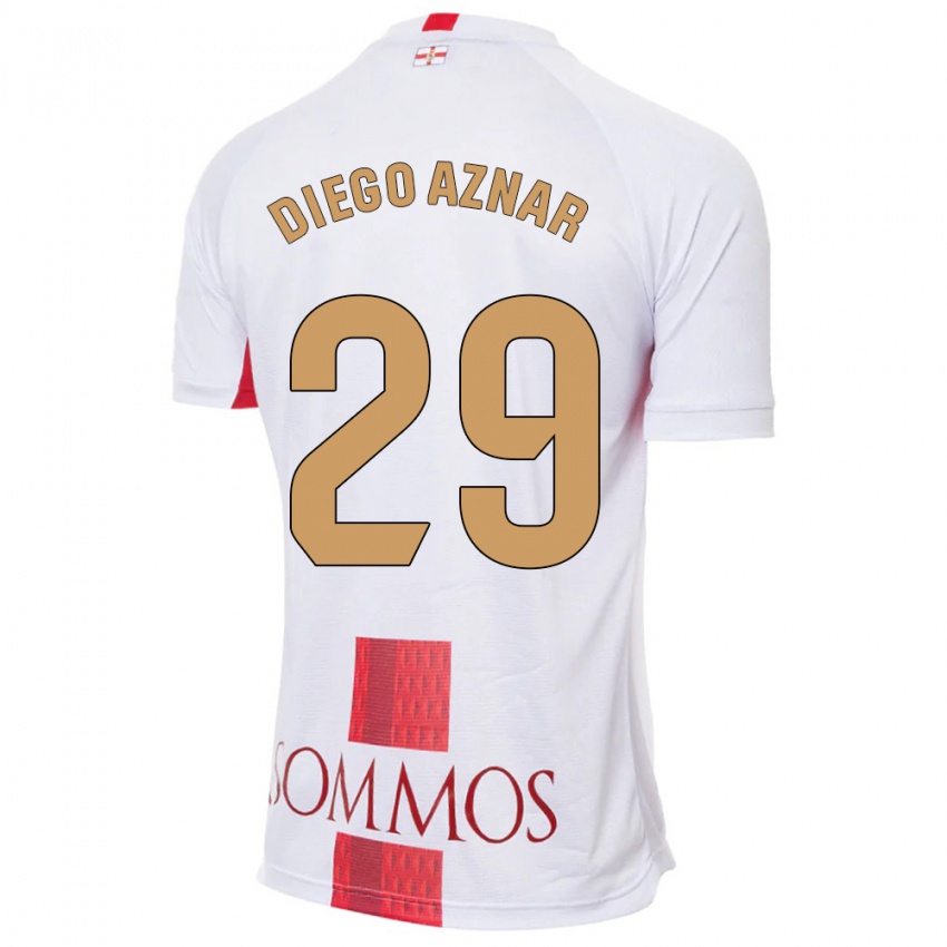 Kinder Diego Aznar #29 Weiß Auswärtstrikot Trikot 2023/24 T-Shirt Schweiz