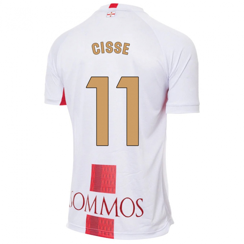 Kinder Bakary Cissé #11 Weiß Auswärtstrikot Trikot 2023/24 T-Shirt Schweiz