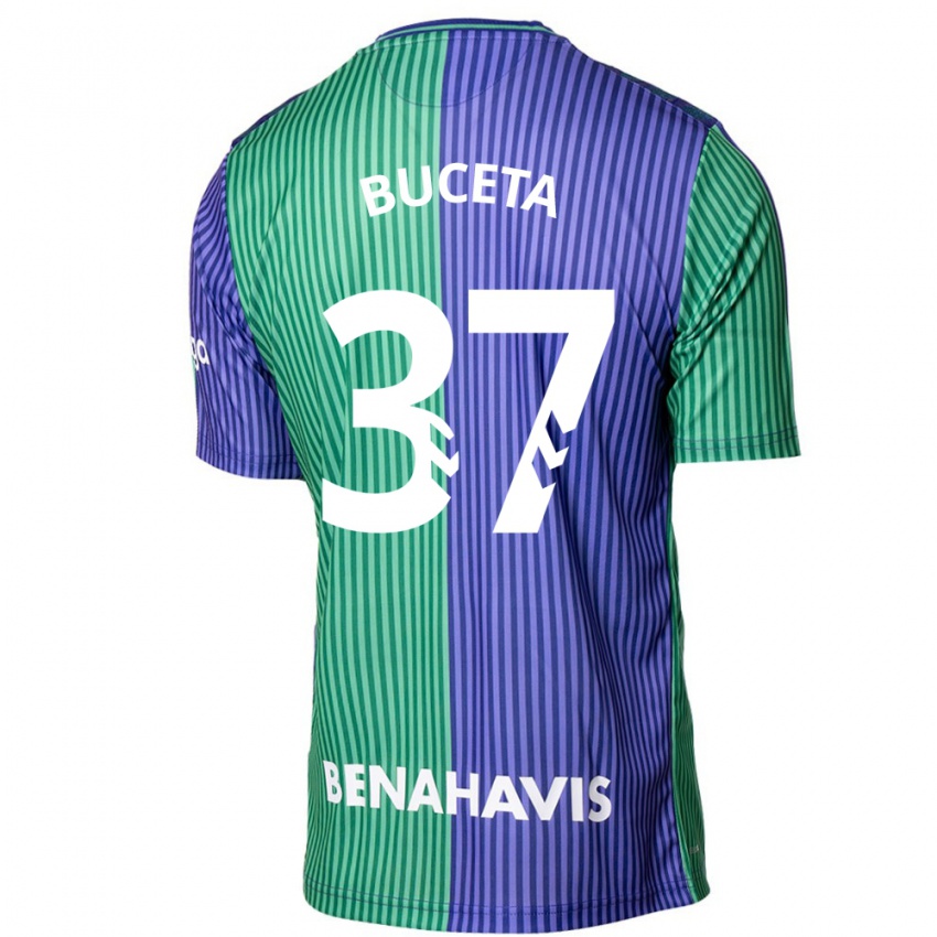 Kinder Ana Buceta #37 Grün Blau Auswärtstrikot Trikot 2023/24 T-Shirt Schweiz