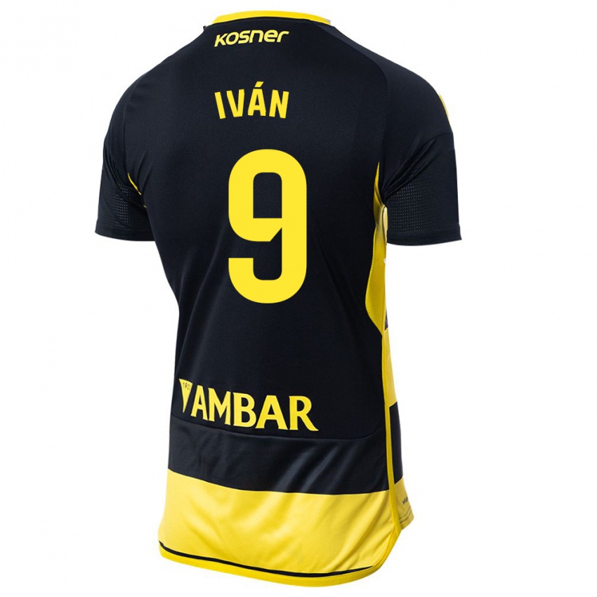 Kinder Iván Azón #9 Schwarz Gelb Auswärtstrikot Trikot 2023/24 T-Shirt Schweiz