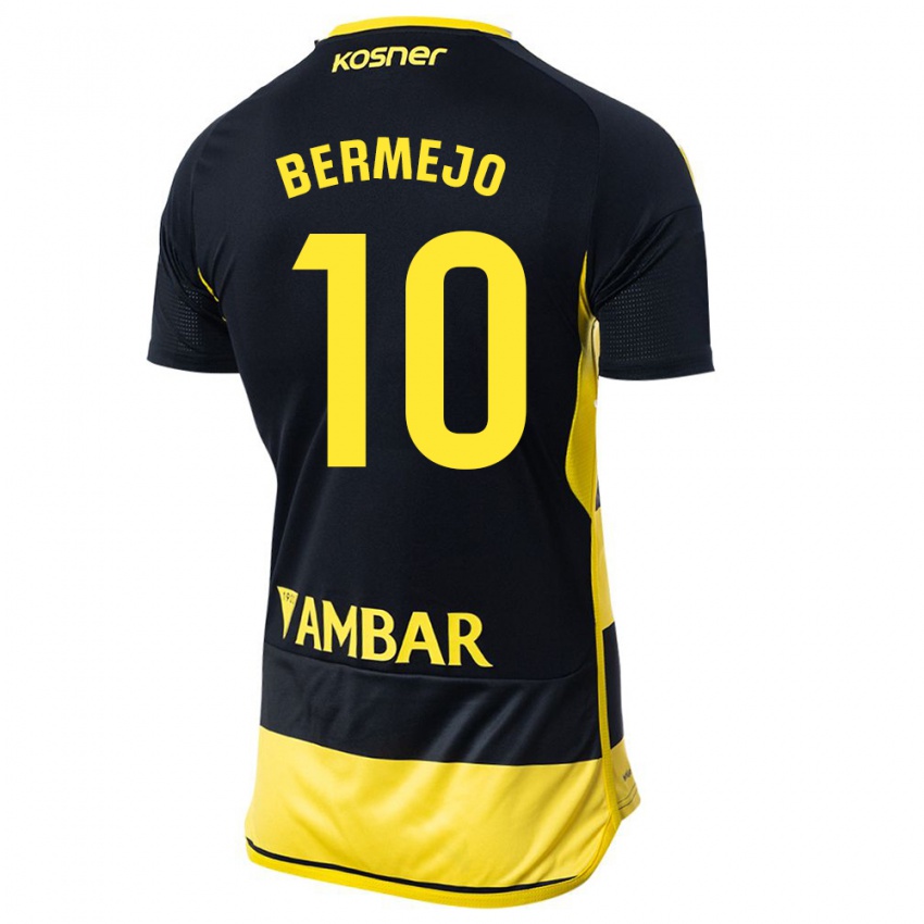 Kinder Sergio Bermejo #10 Schwarz Gelb Auswärtstrikot Trikot 2023/24 T-Shirt Schweiz