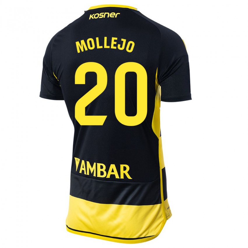 Kinder Victor Mollejo #20 Schwarz Gelb Auswärtstrikot Trikot 2023/24 T-Shirt Schweiz