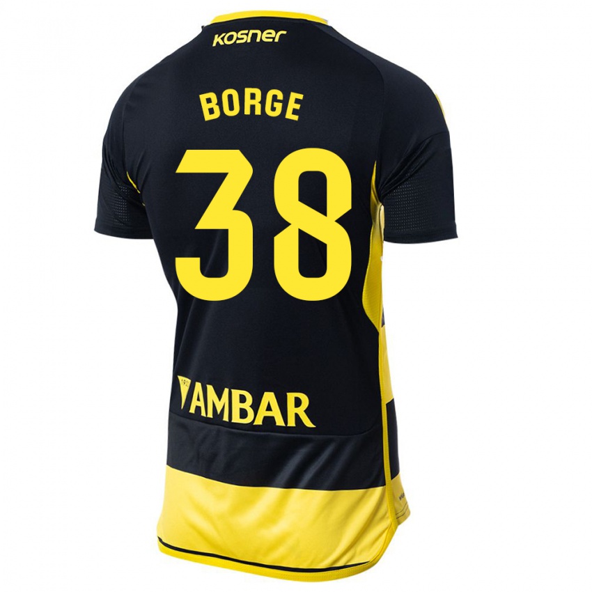 Kinder Andrés Borge #38 Schwarz Gelb Auswärtstrikot Trikot 2023/24 T-Shirt Schweiz