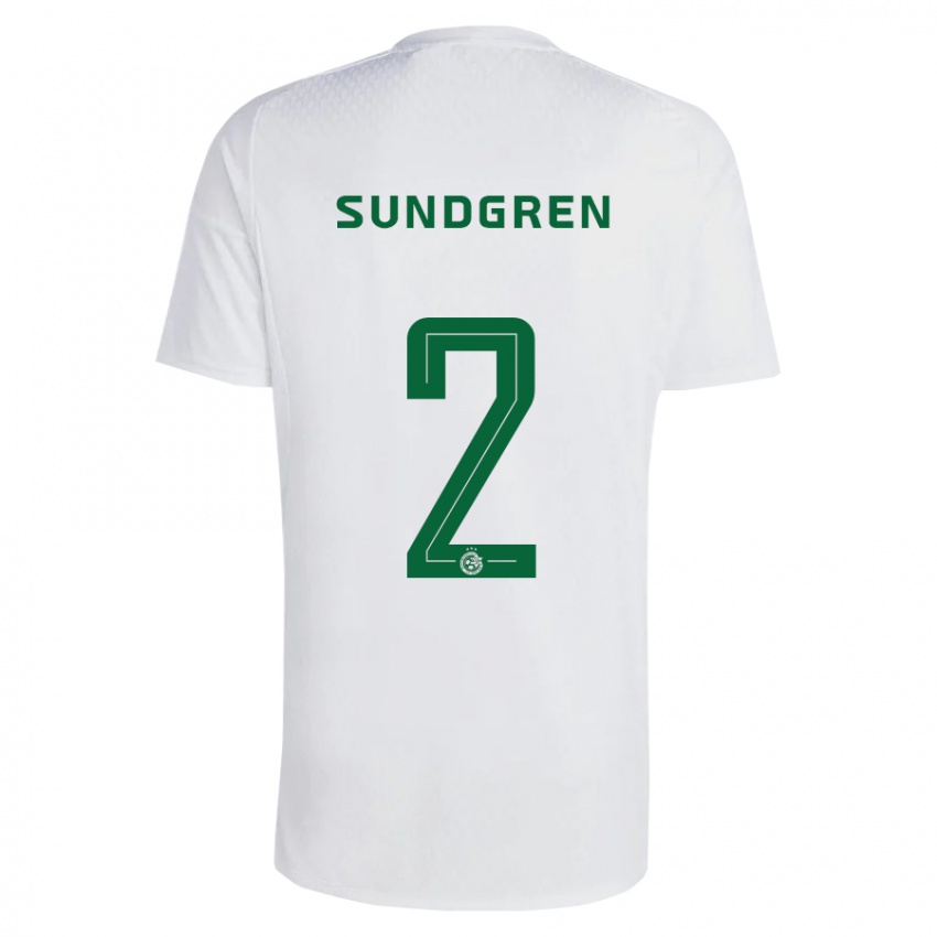 Kinder Daniel Sundgren #2 Grün Blau Auswärtstrikot Trikot 2023/24 T-Shirt Schweiz