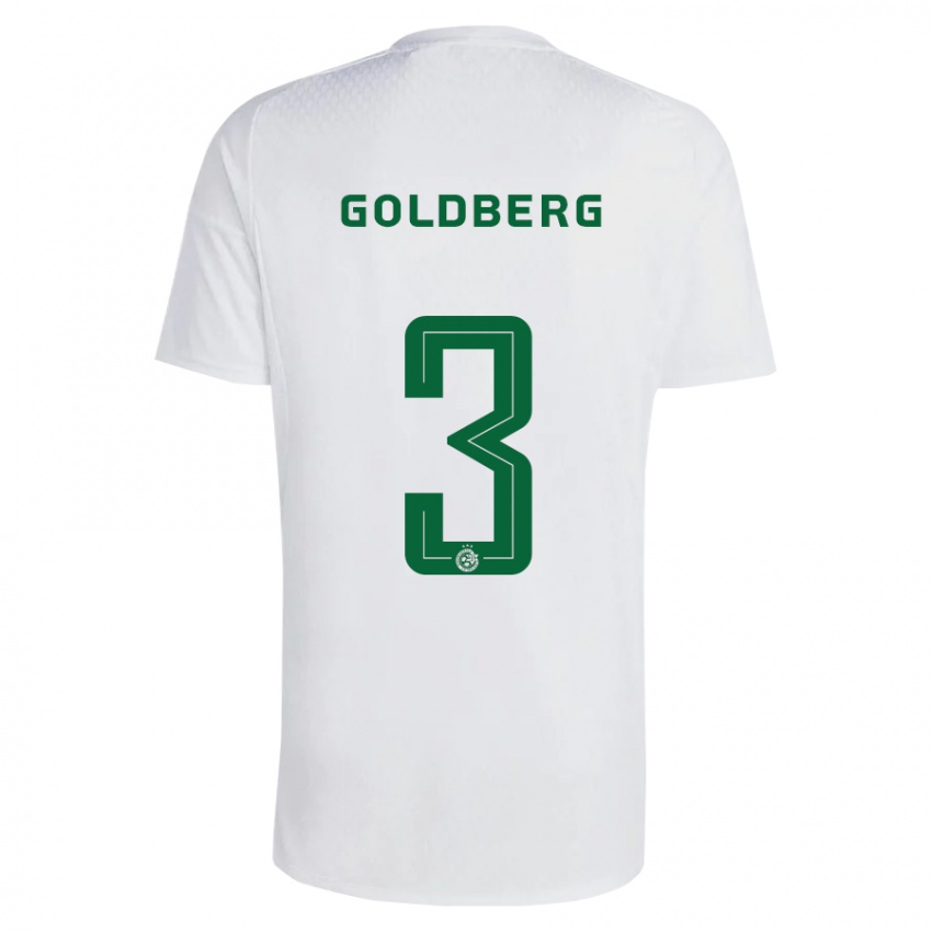 Kinder Shon Goldberg #3 Grün Blau Auswärtstrikot Trikot 2023/24 T-Shirt Schweiz