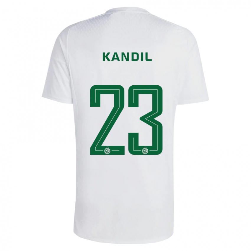 Kinder Maor Kandil #23 Grün Blau Auswärtstrikot Trikot 2023/24 T-Shirt Schweiz