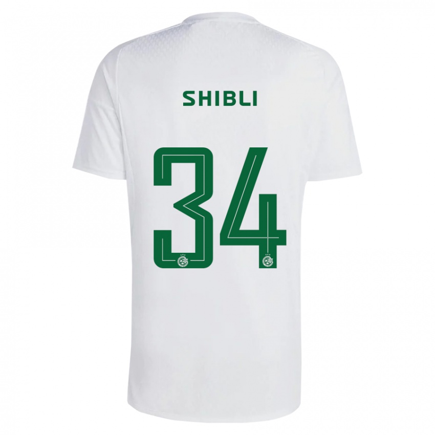 Kinder Hamza Shibli #34 Grün Blau Auswärtstrikot Trikot 2023/24 T-Shirt Schweiz