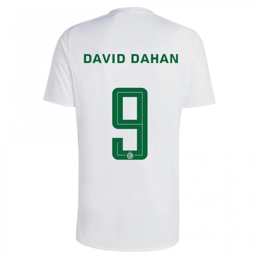 Kinder Omer David Dahan #9 Grün Blau Auswärtstrikot Trikot 2023/24 T-Shirt Schweiz