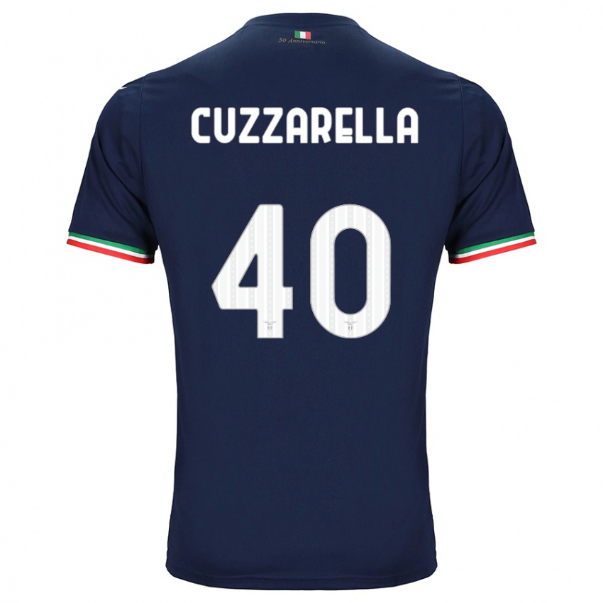 Kinder Cristian Cuzzarella #40 Marine Auswärtstrikot Trikot 2023/24 T-Shirt Schweiz