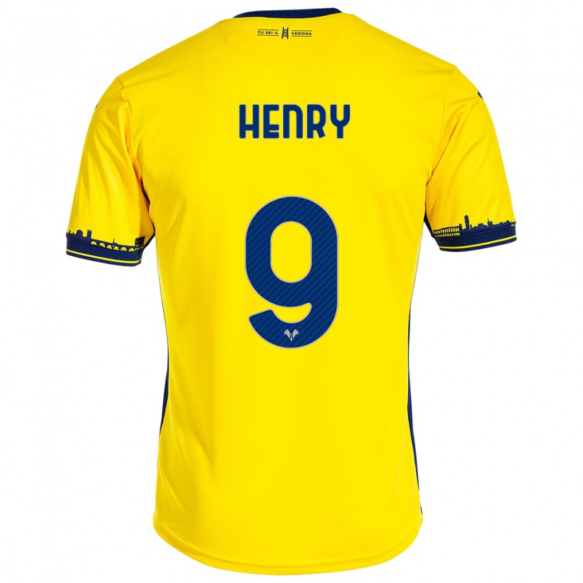 Kinder Thomas Henry #9 Gelb Auswärtstrikot Trikot 2023/24 T-Shirt Schweiz