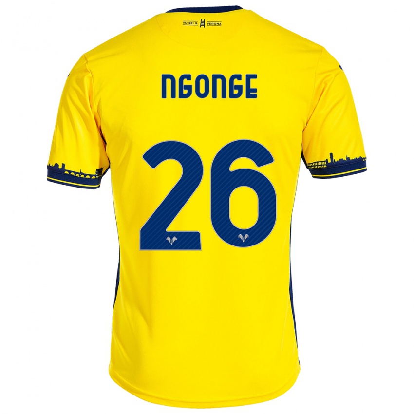 Kinder Cyril Ngonge #26 Gelb Auswärtstrikot Trikot 2023/24 T-Shirt Schweiz