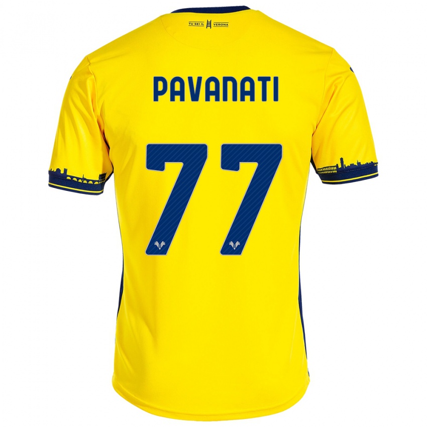 Kinder Alessandro Pavanati #77 Gelb Auswärtstrikot Trikot 2023/24 T-Shirt Schweiz