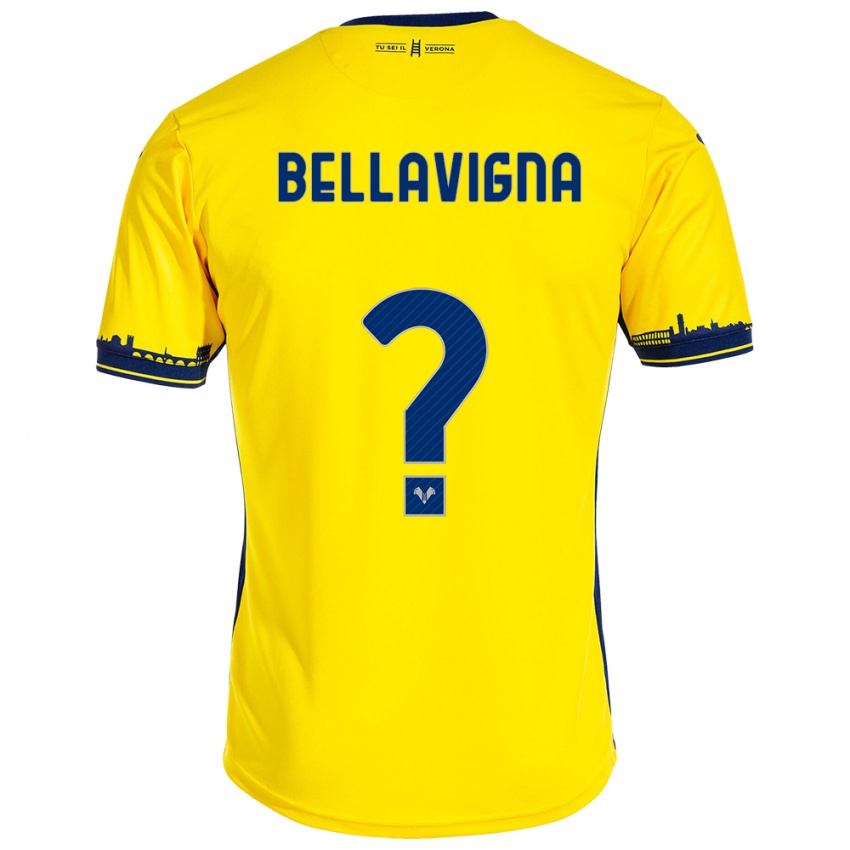 Kinder Marco Bellavigna #0 Gelb Auswärtstrikot Trikot 2023/24 T-Shirt Schweiz