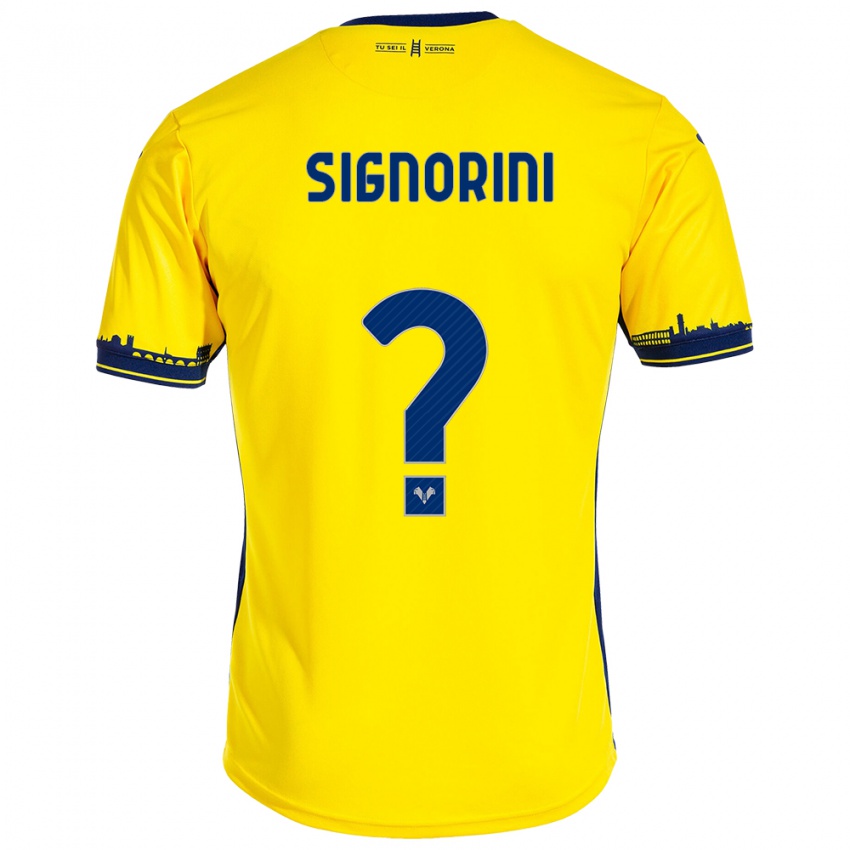 Kinder Simone Signorini #0 Gelb Auswärtstrikot Trikot 2023/24 T-Shirt Schweiz