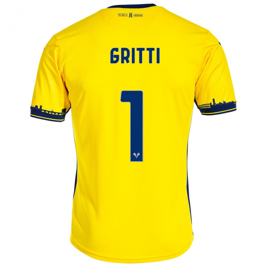 Kinder Alessia Gritti #1 Gelb Auswärtstrikot Trikot 2023/24 T-Shirt Schweiz