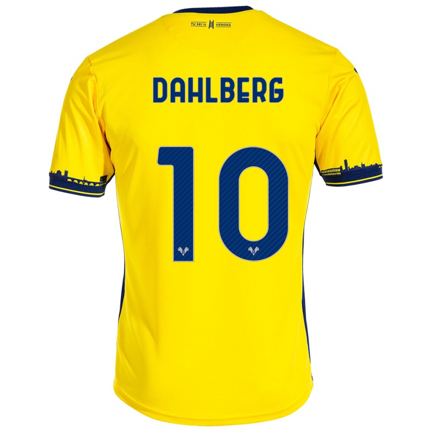 Kinder Jonna Dahlberg #10 Gelb Auswärtstrikot Trikot 2023/24 T-Shirt Schweiz