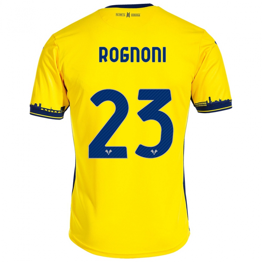 Kinder Alessia Rognoni #23 Gelb Auswärtstrikot Trikot 2023/24 T-Shirt Schweiz