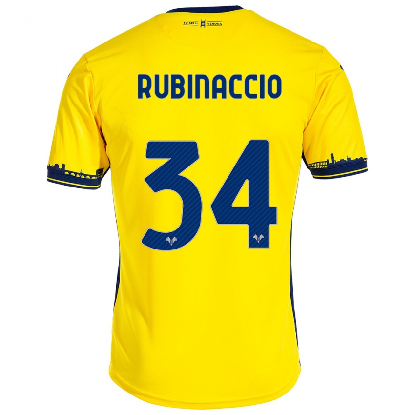 Kinder Nikol Rubinaccio #34 Gelb Auswärtstrikot Trikot 2023/24 T-Shirt Schweiz