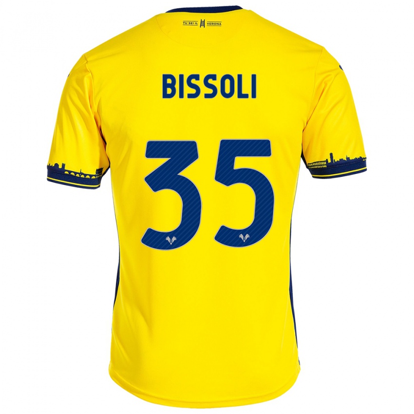 Kinder Noemí Bissoli #35 Gelb Auswärtstrikot Trikot 2023/24 T-Shirt Schweiz