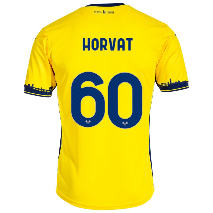 Kinder Mihaela Horvat #60 Gelb Auswärtstrikot Trikot 2023/24 T-Shirt Schweiz