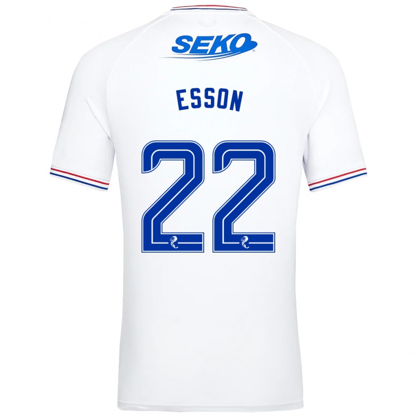 Kinder Victoria Esson #22 Weiß Auswärtstrikot Trikot 2023/24 T-Shirt Schweiz