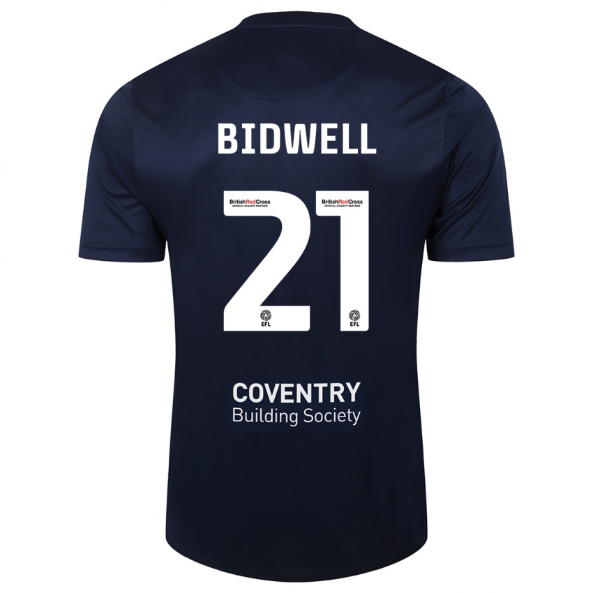 Kinder Jake Bidwell #21 Rote Marine Auswärtstrikot Trikot 2023/24 T-Shirt Schweiz