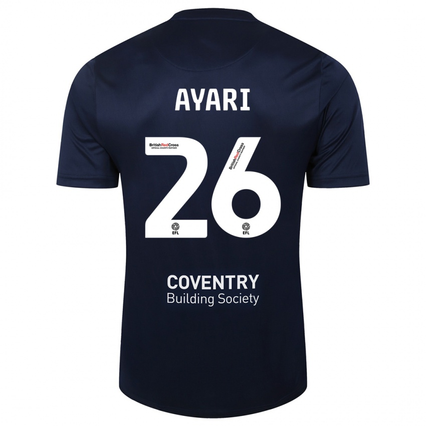 Kinder Yasin Ayari #26 Rote Marine Auswärtstrikot Trikot 2023/24 T-Shirt Schweiz