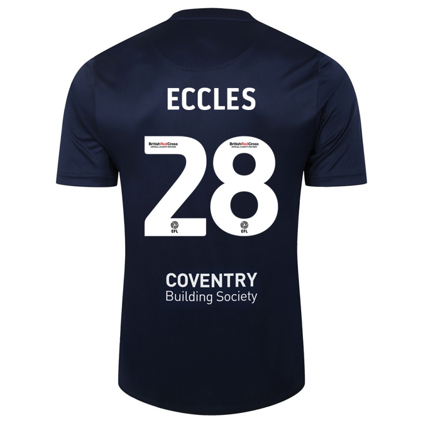 Kinder Josh Eccles #28 Rote Marine Auswärtstrikot Trikot 2023/24 T-Shirt Schweiz