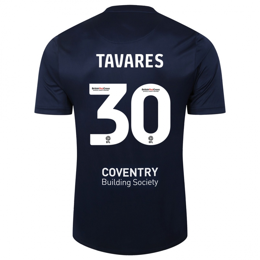 Kinder Fábio Tavares #30 Rote Marine Auswärtstrikot Trikot 2023/24 T-Shirt Schweiz