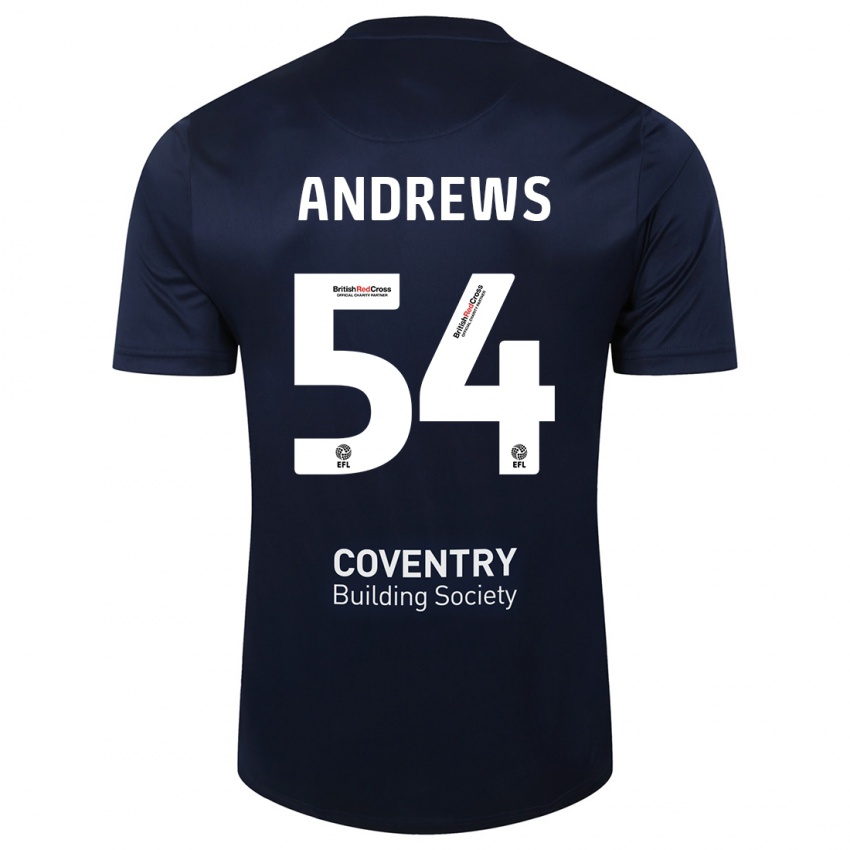 Kinder Kai Andrews #54 Rote Marine Auswärtstrikot Trikot 2023/24 T-Shirt Schweiz