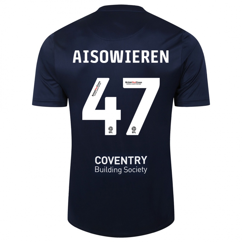 Kinder Evan Eghosa Aisowieren #47 Rote Marine Auswärtstrikot Trikot 2023/24 T-Shirt Schweiz