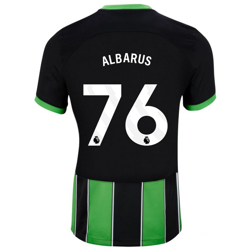 Kinder Zane Albarus #76 Schwarz Grün Auswärtstrikot Trikot 2023/24 T-Shirt Schweiz