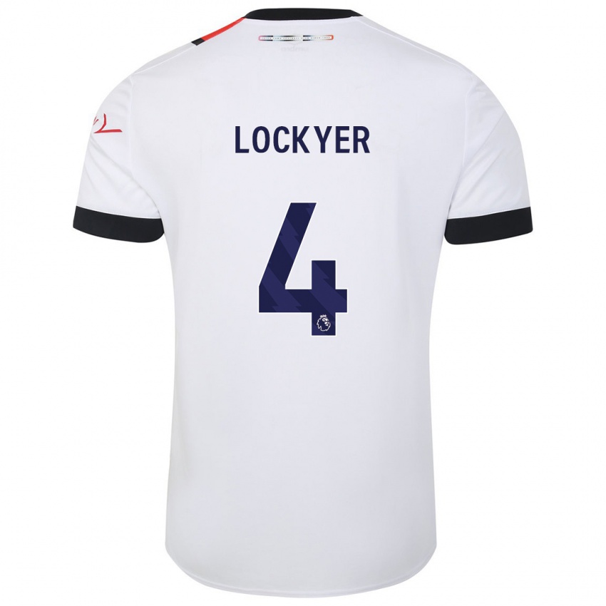 Kinder Tom Lockyer #4 Weiß Auswärtstrikot Trikot 2023/24 T-Shirt Schweiz