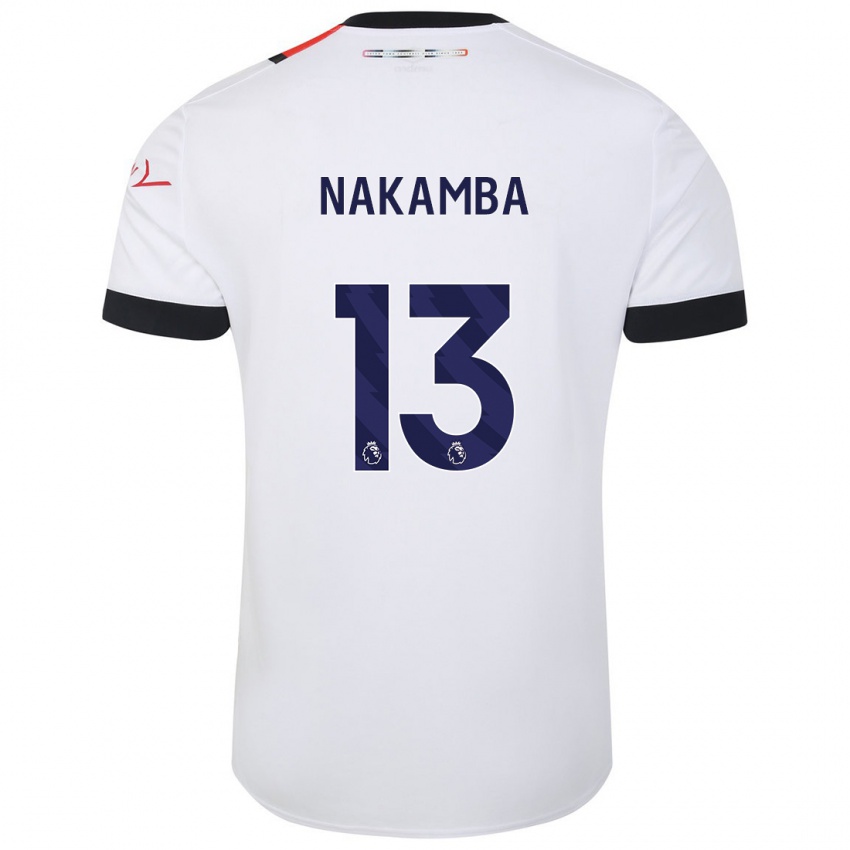 Kinder Marvelous Nakamba #13 Weiß Auswärtstrikot Trikot 2023/24 T-Shirt Schweiz