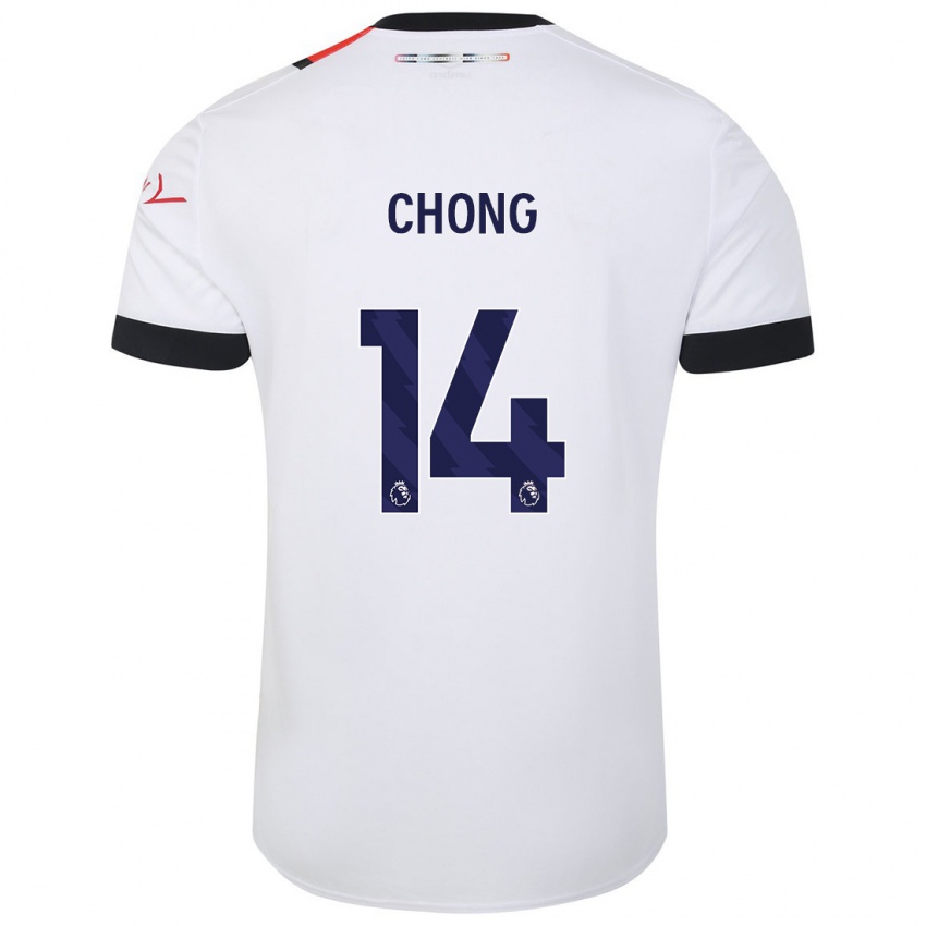 Kinder Tahith Chong #14 Weiß Auswärtstrikot Trikot 2023/24 T-Shirt Schweiz