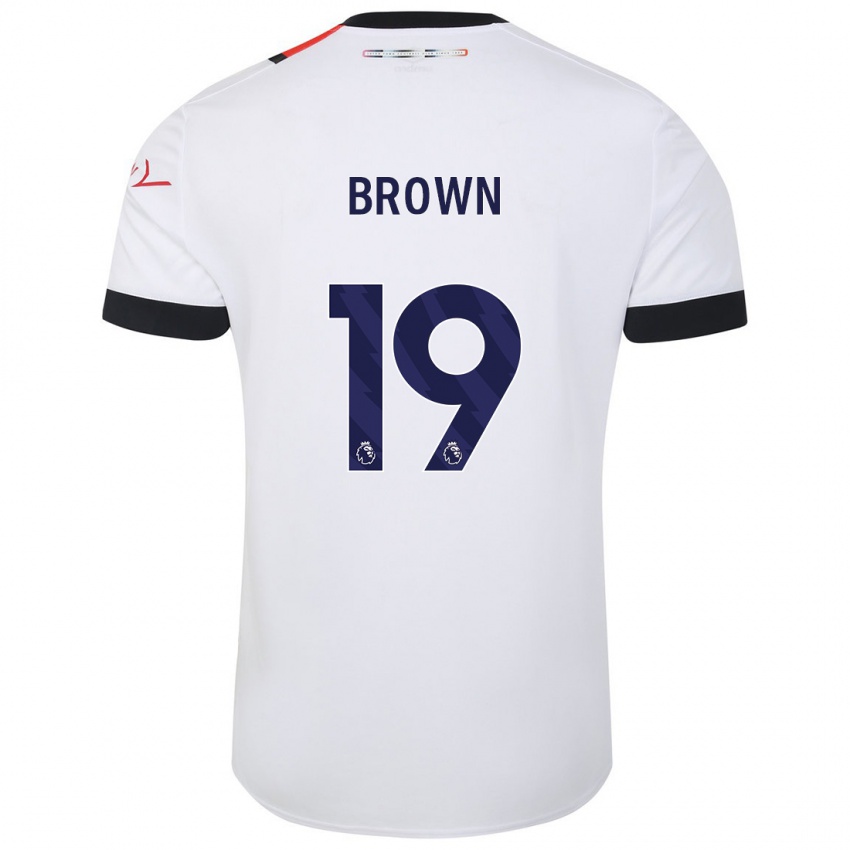 Kinder Jacob Brown #19 Weiß Auswärtstrikot Trikot 2023/24 T-Shirt Schweiz