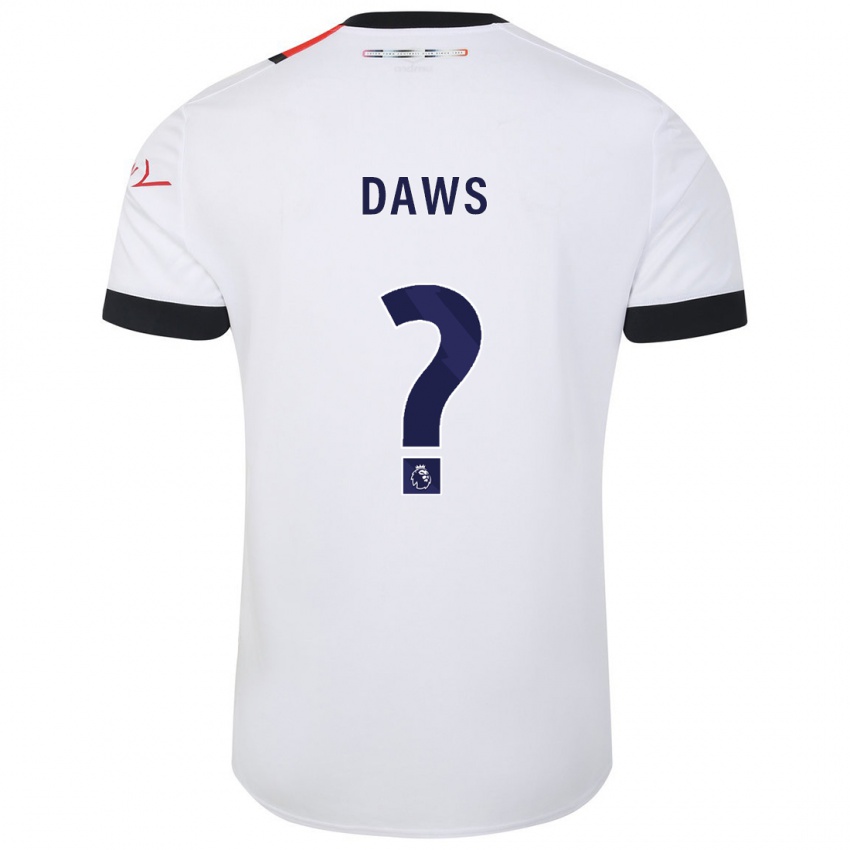 Kinder Marcus Daws #0 Weiß Auswärtstrikot Trikot 2023/24 T-Shirt Schweiz