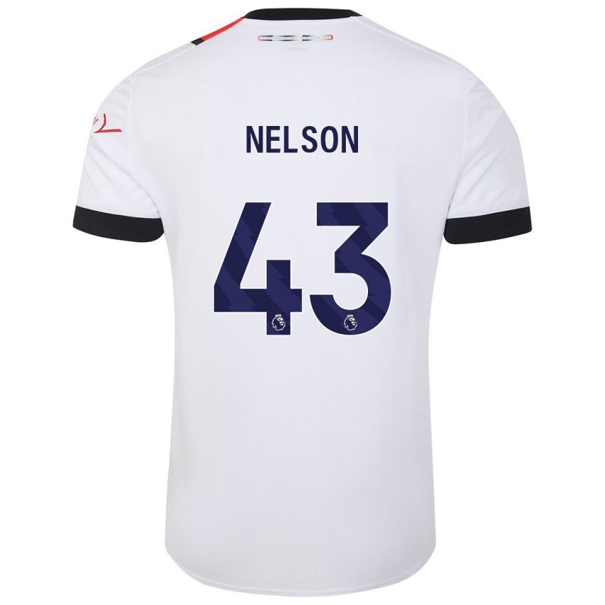 Kinder Zack Nelson #43 Weiß Auswärtstrikot Trikot 2023/24 T-Shirt Schweiz