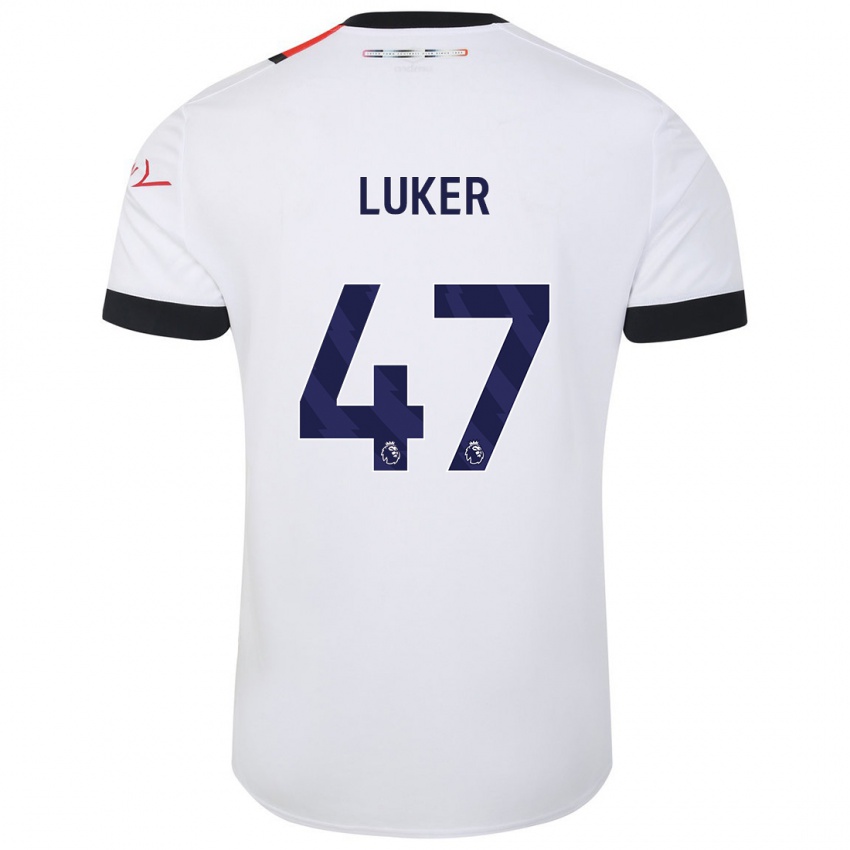 Kinder Jayden Luker #47 Weiß Auswärtstrikot Trikot 2023/24 T-Shirt Schweiz