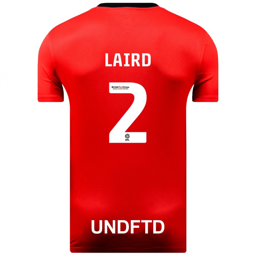 Kinder Ethan Laird #2 Rot Auswärtstrikot Trikot 2023/24 T-Shirt Schweiz