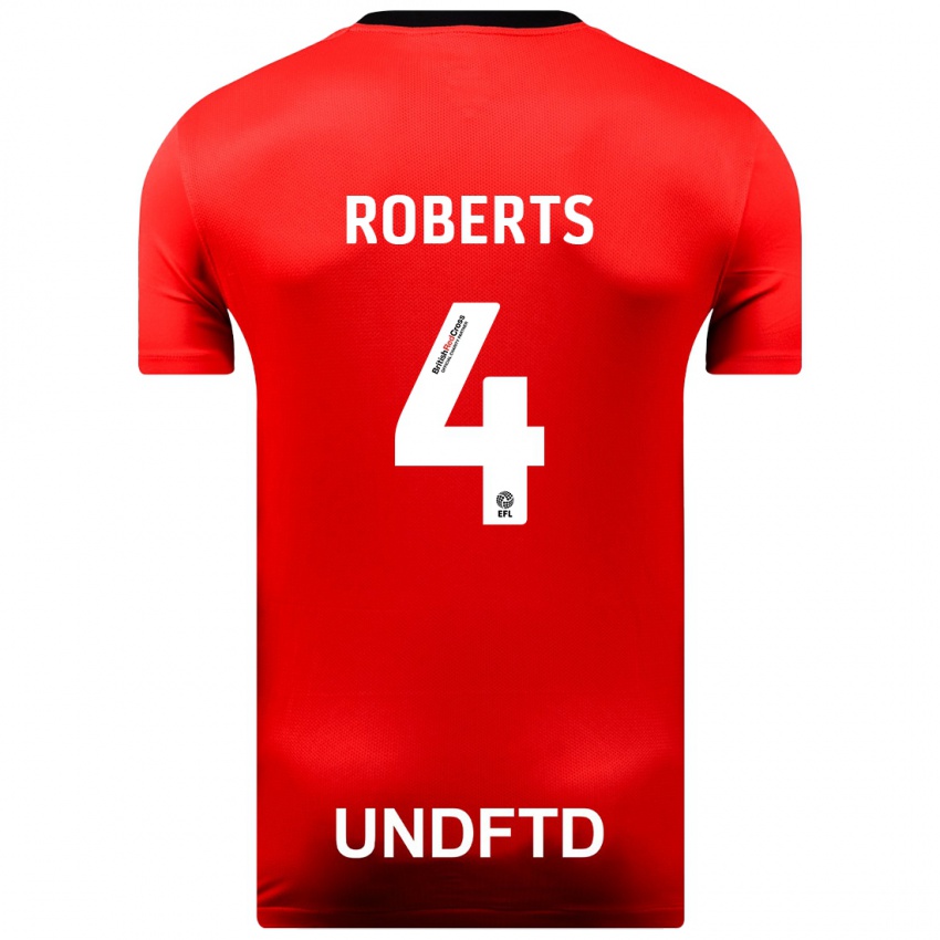 Kinder Marc Roberts #4 Rot Auswärtstrikot Trikot 2023/24 T-Shirt Schweiz