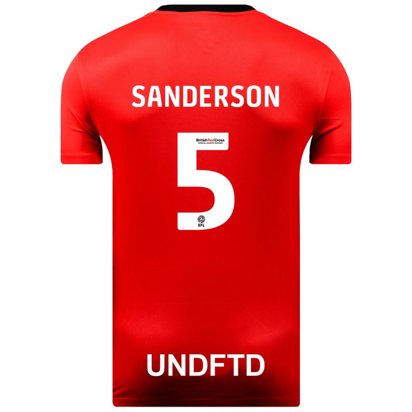 Kinder Dion Sanderson #5 Rot Auswärtstrikot Trikot 2023/24 T-Shirt Schweiz