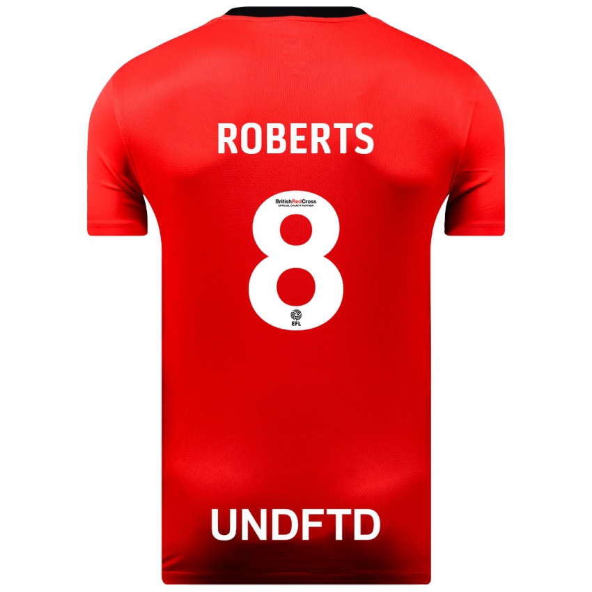 Kinder Tyler Roberts #8 Rot Auswärtstrikot Trikot 2023/24 T-Shirt Schweiz