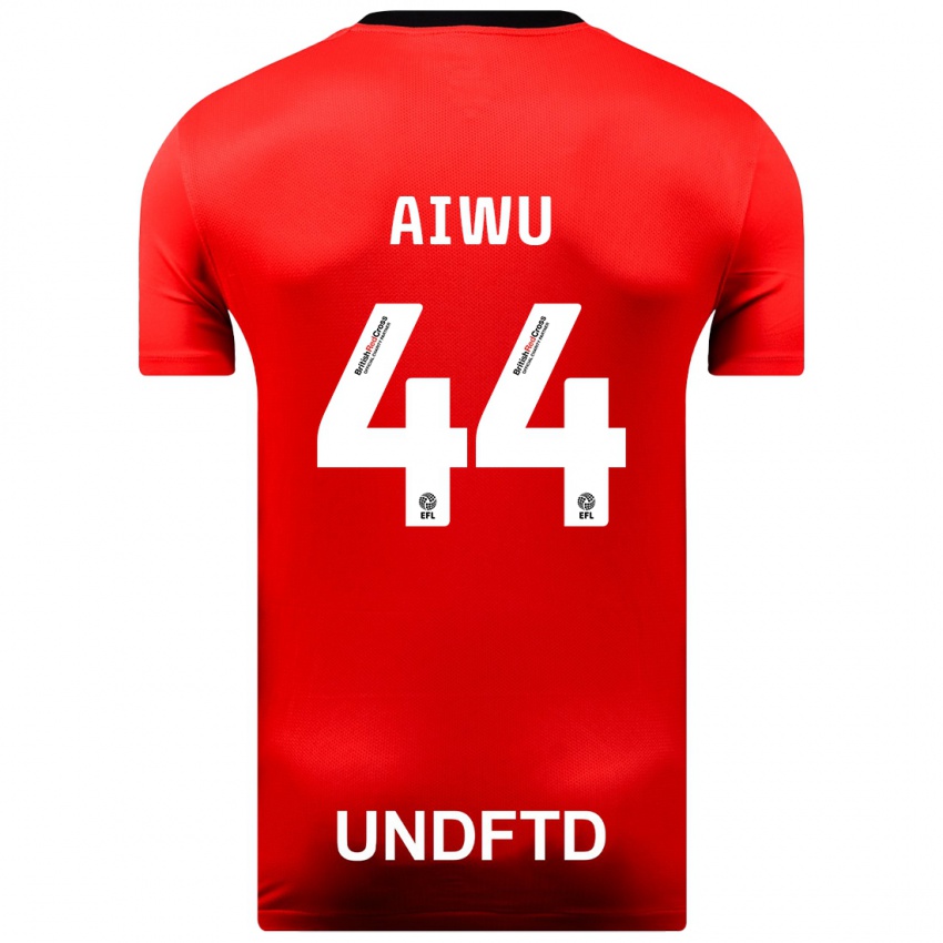 Kinder Emanuel Aiwu #44 Rot Auswärtstrikot Trikot 2023/24 T-Shirt Schweiz