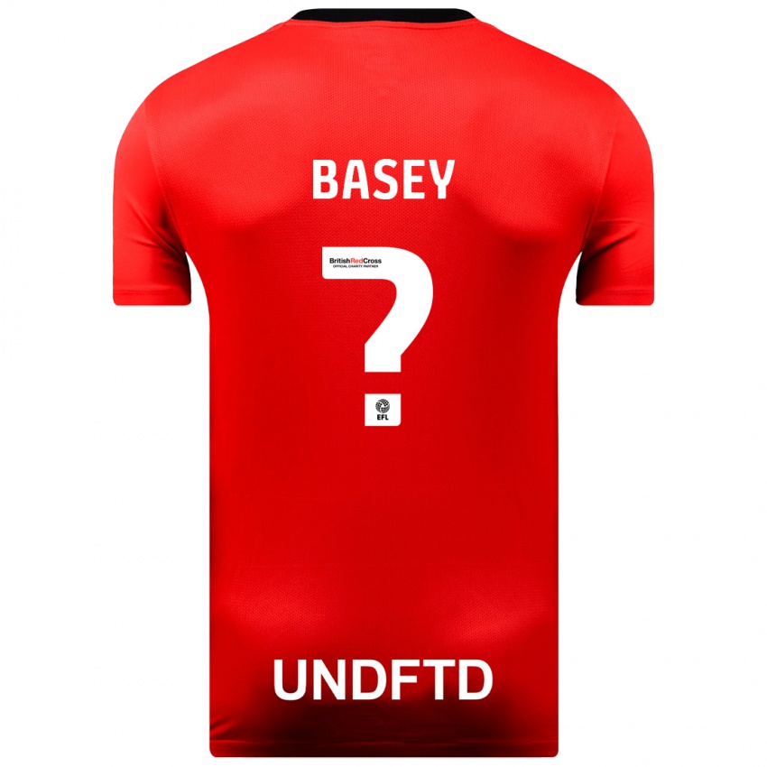 Kinder Oliver Basey #0 Rot Auswärtstrikot Trikot 2023/24 T-Shirt Schweiz