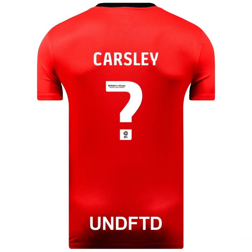 Kinder Luke Carsley #0 Rot Auswärtstrikot Trikot 2023/24 T-Shirt Schweiz