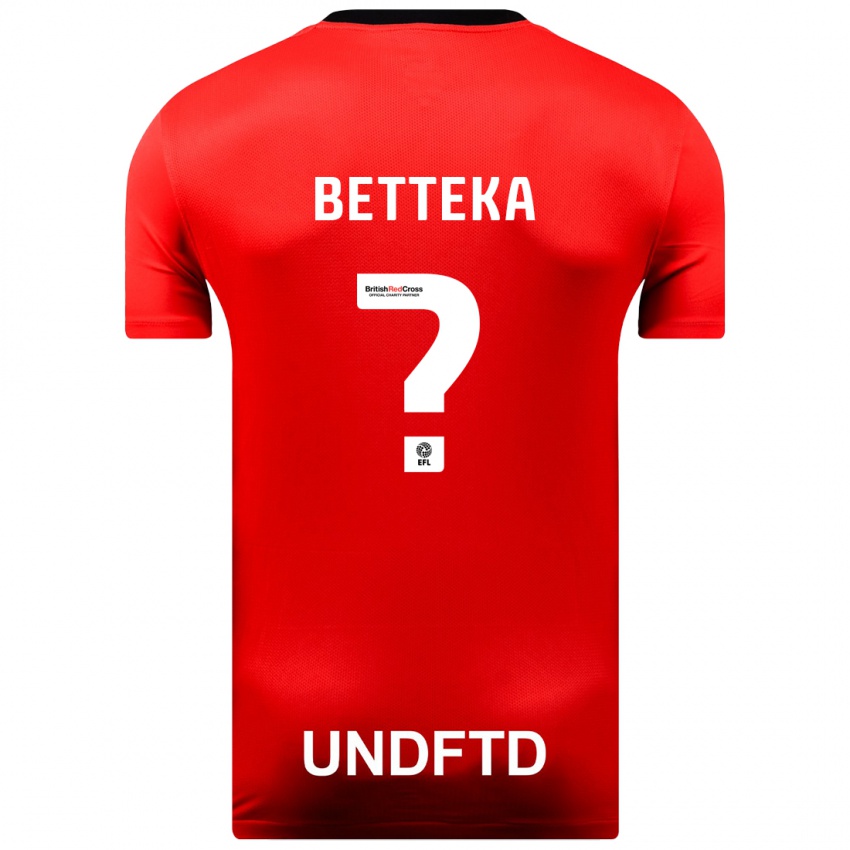 Kinder Zaid Betteka #0 Rot Auswärtstrikot Trikot 2023/24 T-Shirt Schweiz