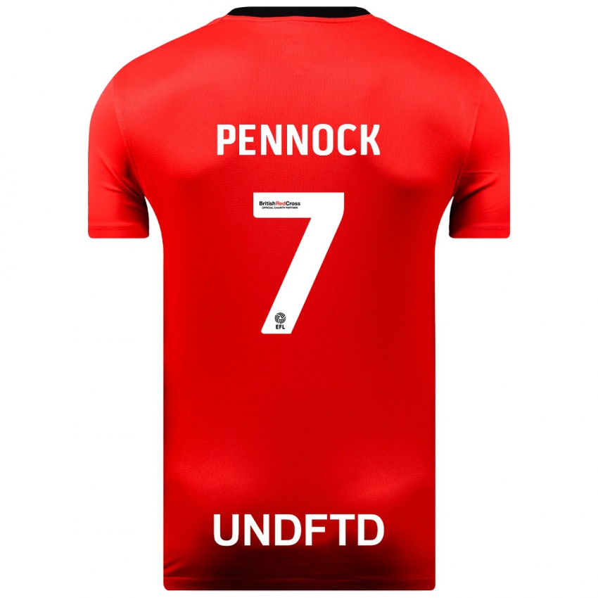 Kinder Jade Pennock #7 Rot Auswärtstrikot Trikot 2023/24 T-Shirt Schweiz