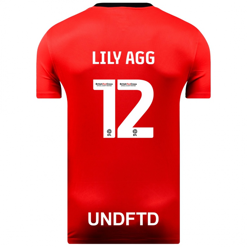 Kinder Lily Agg #12 Rot Auswärtstrikot Trikot 2023/24 T-Shirt Schweiz